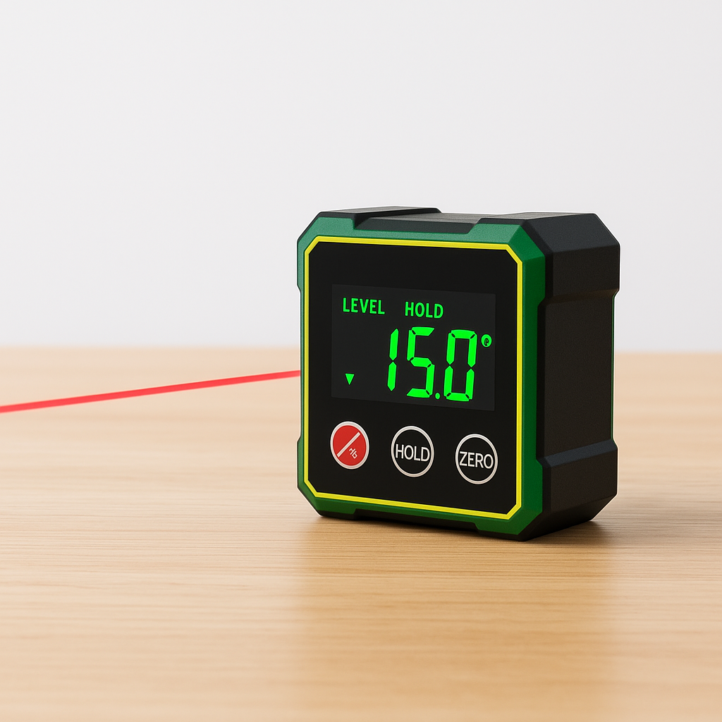 PerfectAngle™ - Medidor Digital de Ángulos y Nivel Láser