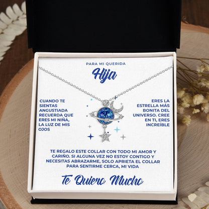 Para Mi Querida Hija | Collar de Estrella | Acabado en Plata