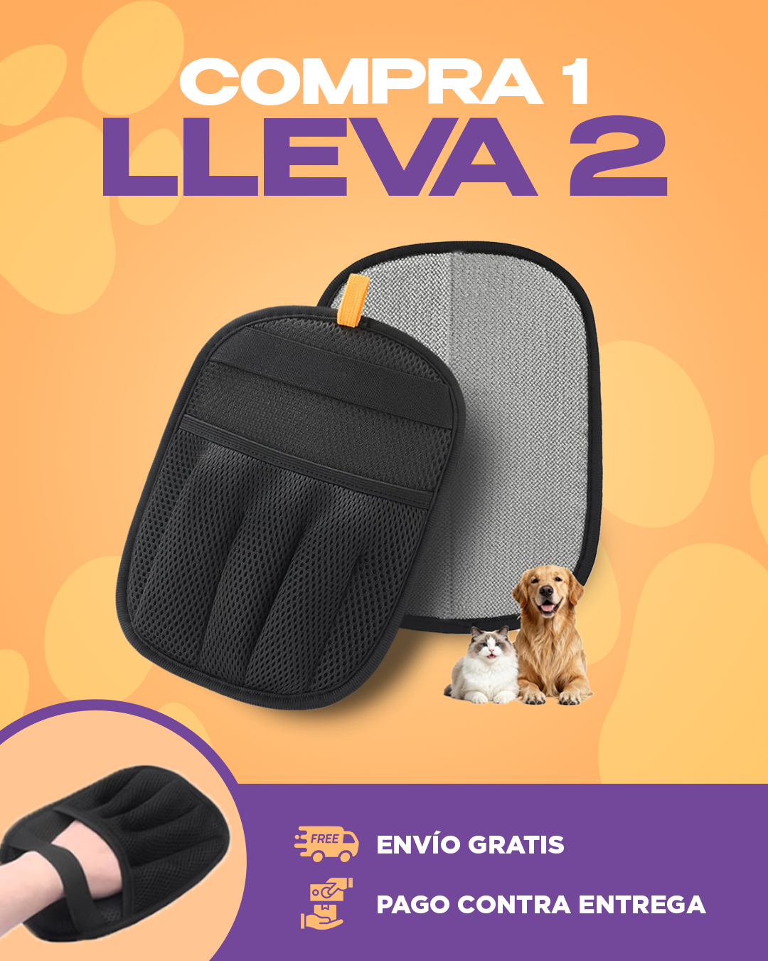 PetSweep™ Guante Removedor de Pelo de Mascotas | Compra 1 lleva 2