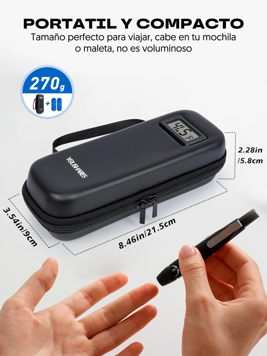 Estuche para Insulina con Control de Temperatura | 2 packs de frio gratis