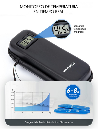 Estuche para Insulina con Control de Temperatura | 2 packs de frio gratis