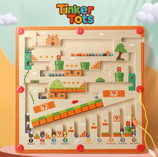 🎨 TinkerTots Montessori – Laberinto Magnético 3 en 1