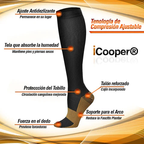 iCooper | Medias Anti-Varices (Compre 1 par, lleve 2)