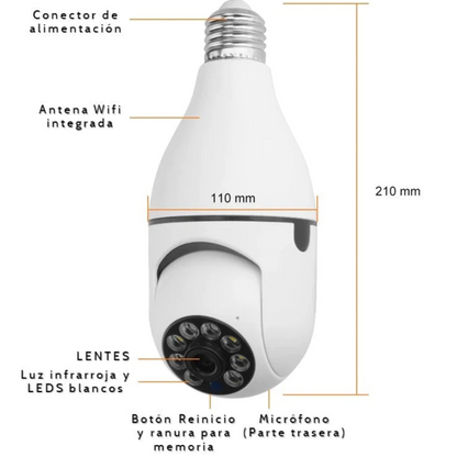 Spycam ™ | Bombillo con Cámara Wifi